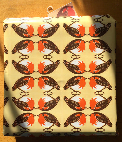 Christmas Robin Gift Wrap & Tag - Pk of 4