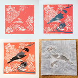 Bullfinch & Blossom Linocut Print