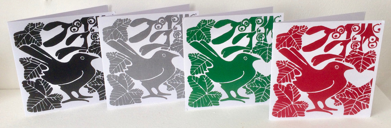 Square Mistletoe Cards by Louise Slater